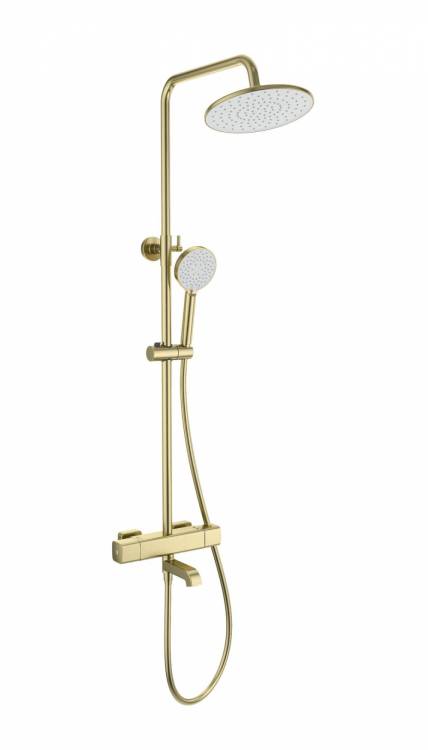 Душевая стойка Wonzon & Woghand WW-A3007-T1-BG с термостатом, золото