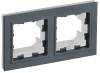 Рамка 2-постовая IEK Brite BR-M22-44-K53 графит