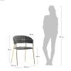 Стул Bradex Home Turin FR 0392, латте с золотыми ножками фото 5
