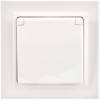 Розетка 1-местная с заземлением, шторками и крышкой IEK Brite BR-R16-16-44-K01-F-PRO белый фото 5