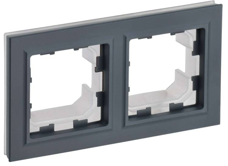 Рамка 2-постовая IEK Brite BR-M22-44-K53 графит