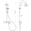 Душевая стойка beWash BV0MMSS6617 со смесителем, хром фото 5