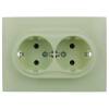 Розетка 2-местная с заземлением и шторками IEK Skandy SK-R24-16-K06-F мятный фото 4