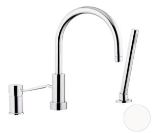 Смеситель на борт ванны Remer Minimal N07BO белый матовый