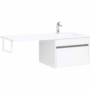 Тумба с раковиной Aquanet Токио 120 R 239213 подвесная, белый