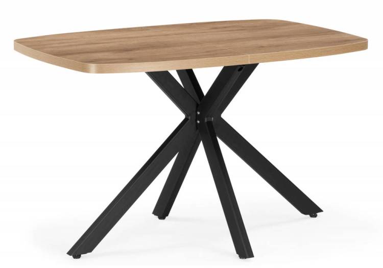 Стол Woodville Philip T32 619926 дуб табачный, черный 118(141.8)x78x75