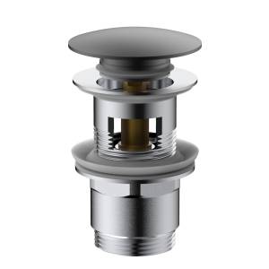 Донный клапан Vincea DPU-1B01GM клик-клак, вороненая сталь