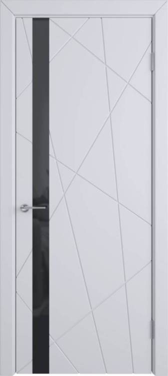 Межкомнатная дверь Владимирская Фабрика Дверей Flitta Cotton стекло Black Gloss 900x2000