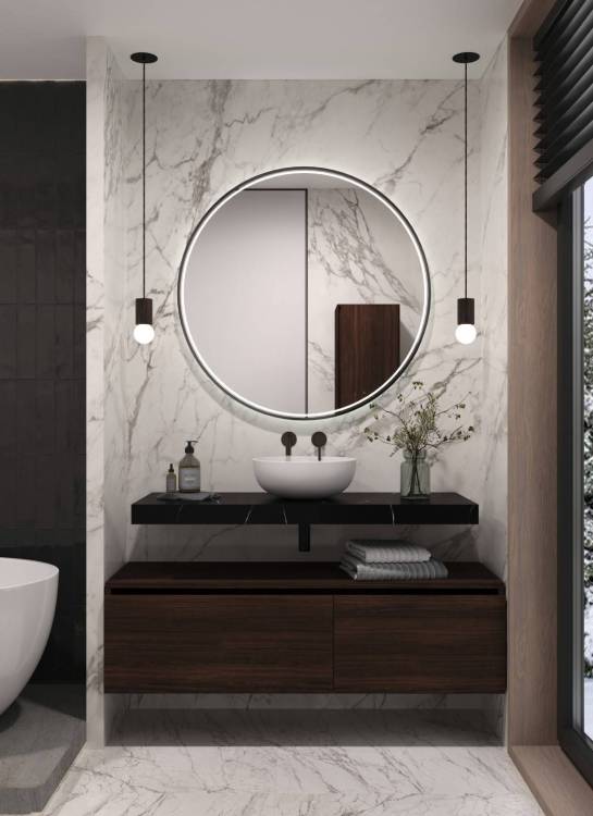 Столешница Armadi Art Flat 869-120-NM прямая Nero Marquina 1210x460x70