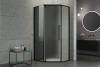 Душевой уголок Royal Bath Fato RB 90TR-T-BL профиль черный, стекло прозрачное, 90x90x200