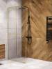 Душевая перегородка Watersense Eva W00208 профиль золото матовое, стекло прозрачное, 90x200 фото 5