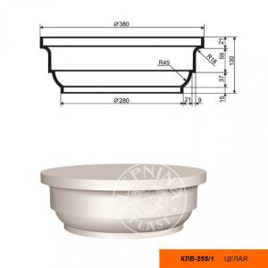 Капитель колонны LepninaPlast КЛВ-255/1 38x38x13