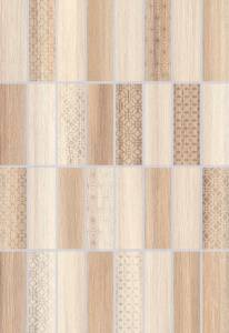 Декор Керамин Нидвуд 3Д Бежевый Микс 27.5x40