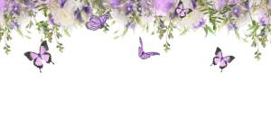 3D Фотообои Artegrafico «Сиреневые бабочки» WILD-023 акварель