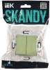 Выключатель 2-клавишный перекрестный IEK Skandy SK-V23-0-10-K06 мятный фото 6