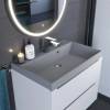 Раковина Uperwood Classic Quartz 291030004 серая матовая, бетон, 70x45 фото 4