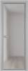 Межкомнатная дверь Profil Doors 1 AV цвет профиля Серебро, стекло безопасное 6 мм матовое 600x2000