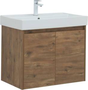 Тумба с раковиной Aquanet Nova Lite 75 дуб рустикальный, с дверками