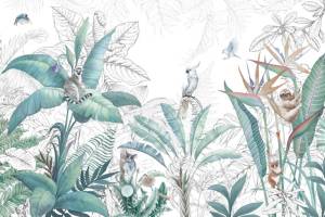 3D Фотообои Artegrafico «Утро в джунглях» FN-002 канвас