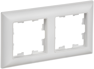 Рамка 2-постовая IEK Brite BR-M22-12-K91 арктический белый/белый