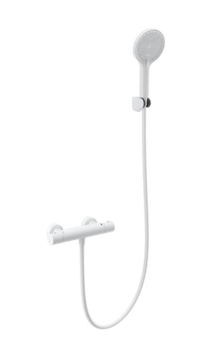 Смеситель для душа Wonzon & Woghand WW-B2012-A-MW с термостатом, белый матовый