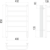 Полотенцесушитель Terminus Евромикс П6 40x65, электрический фото 3