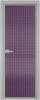 Межкомнатная дверь Profil Doors 1 AV цвет профиля Серебро, стекло безопасное 6 мм мору фиолетовое 600x2000