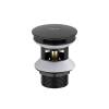 Донный клапан Aquatek AQ6002MB Push-open с переливом, крышка круглая, матовый черный