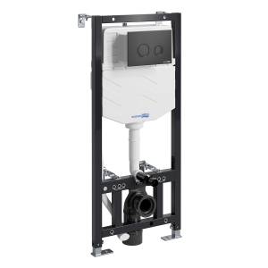 Система инсталляции для унитазов Wasserkraft Aller 10TLT.010.ME.MB01 кнопка черная матовая
