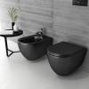 Унитаз подвесной Isvea Infinity 10NF02001SV-2N безободковый, сиденье с микролифтом, черный матовый фото 5