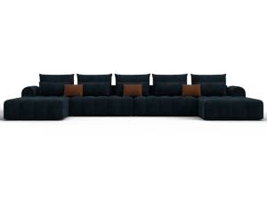 Диван П-образный Лига Диванов Лига-139 138158 Laim 21 Графит/ Laim 14 Терракотовый