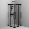 Душевой уголок Am.Pm Func W84G-403-9090-BT профиль черный матовый, стекло прозрачное, 90x90x200 фото 5