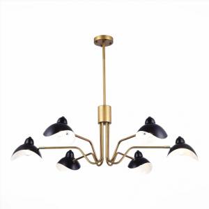 Люстра подвесная ST Luce MINNE SL1801.313.06 Античная бронза/Черный E14 6*60W