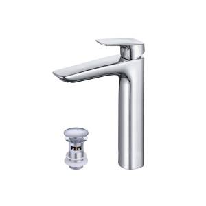 Смеситель для раковины Aquatek Вега AQ1005CR высокий, с донным клапаном