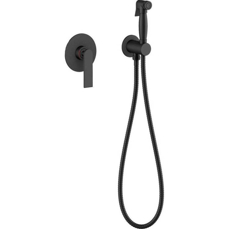 Гигиенический душ Timo Anni 2789/03SM черный, со смесителем, с внутренней частью