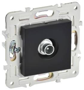 ТВ-розетка проходная IEK Skandy SK-A10-P-K02 черный