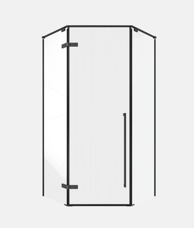 Душевой уголок Timo TTSSP-90/03C-8 профиль черный, стекло прозрачное, 90x90x200