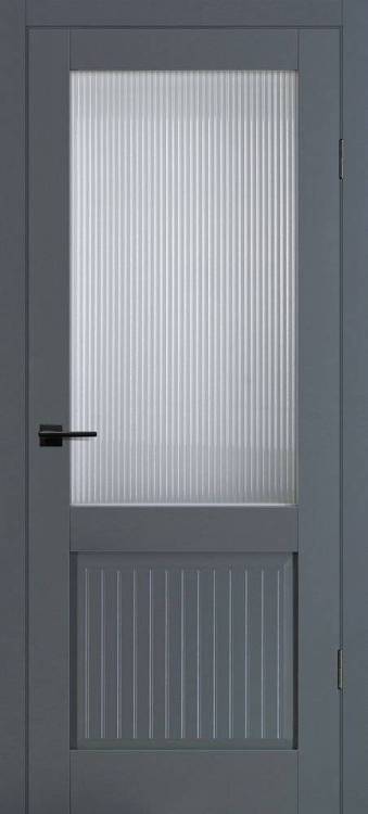 Межкомнатная дверь Profilo Porte PSC-57 полотно Графит, стекло Moru Optiwhite 600x2000