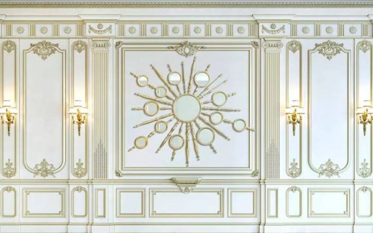 3D Фотообои Artegrafico «Стена в стиле арт деко» DR-006 акварель