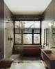 Душевая перегородка MaybahGlass MGD-262-6 79x195, стекло бронза 8 мм, профиль черный фото 2