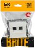 Розетка компьютерная RJ45 2-местная IEK Brite BR-K20-2-K01 белый фото 7