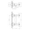 Смеситель для душа Decoroom DR54 DR54055 двуручный Хром фото 2