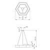 Подвесной светодиодный cветильник Geometria ЭРА Hexagon SPO-123-B-40K-045 45Вт 4000К черный Б0050555 фото 2