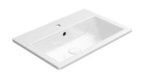 Раковина GSI Kube X 9433111 белый глянцевый, 58.5x40.5