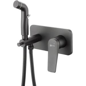 Гигиенический душ Lemark Bronx LM3720BL черный, со смесителем, с внутренней частью