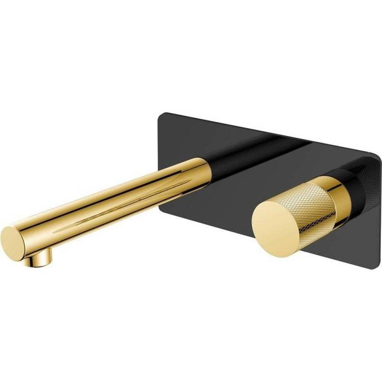 Смеситель для раковины Boheme Stick 125-BG.2 Blacktouch Gold с внутренней частью