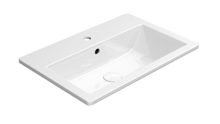 Раковина GSI Kube X 9433111 белый глянцевый, 58.5x40.5