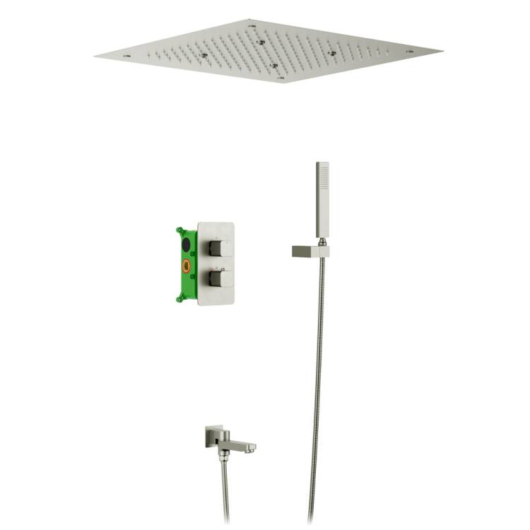 Душевой комплект Timo Petruma SX-5019/13SM с термостатом, никель