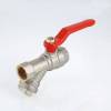 Кран шаровой VALTEC со встроенным фильтром, стальная рукоятка 1/2 ВВ фото 3