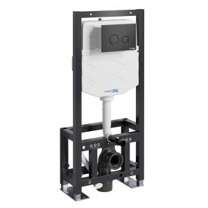Система инсталляции для унитазов Wasserkraft Dill 61TLT.010.ME.MB01 клавиша черный матовый